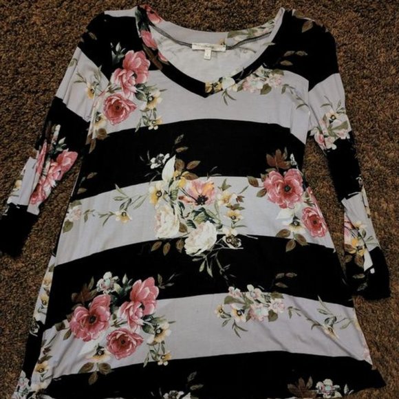 Women's super soft floral cotton tunic - Picture 1 of 1